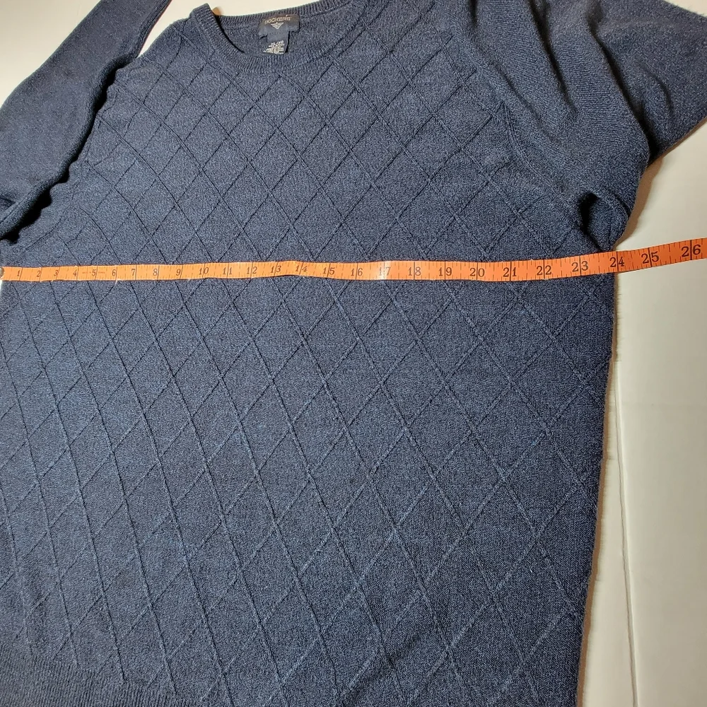 💚 Dockers Pullover Knit Sweater Men's Size‎ XL Long Sleeve Blue Diamond Crew - Picture 5 of 7
